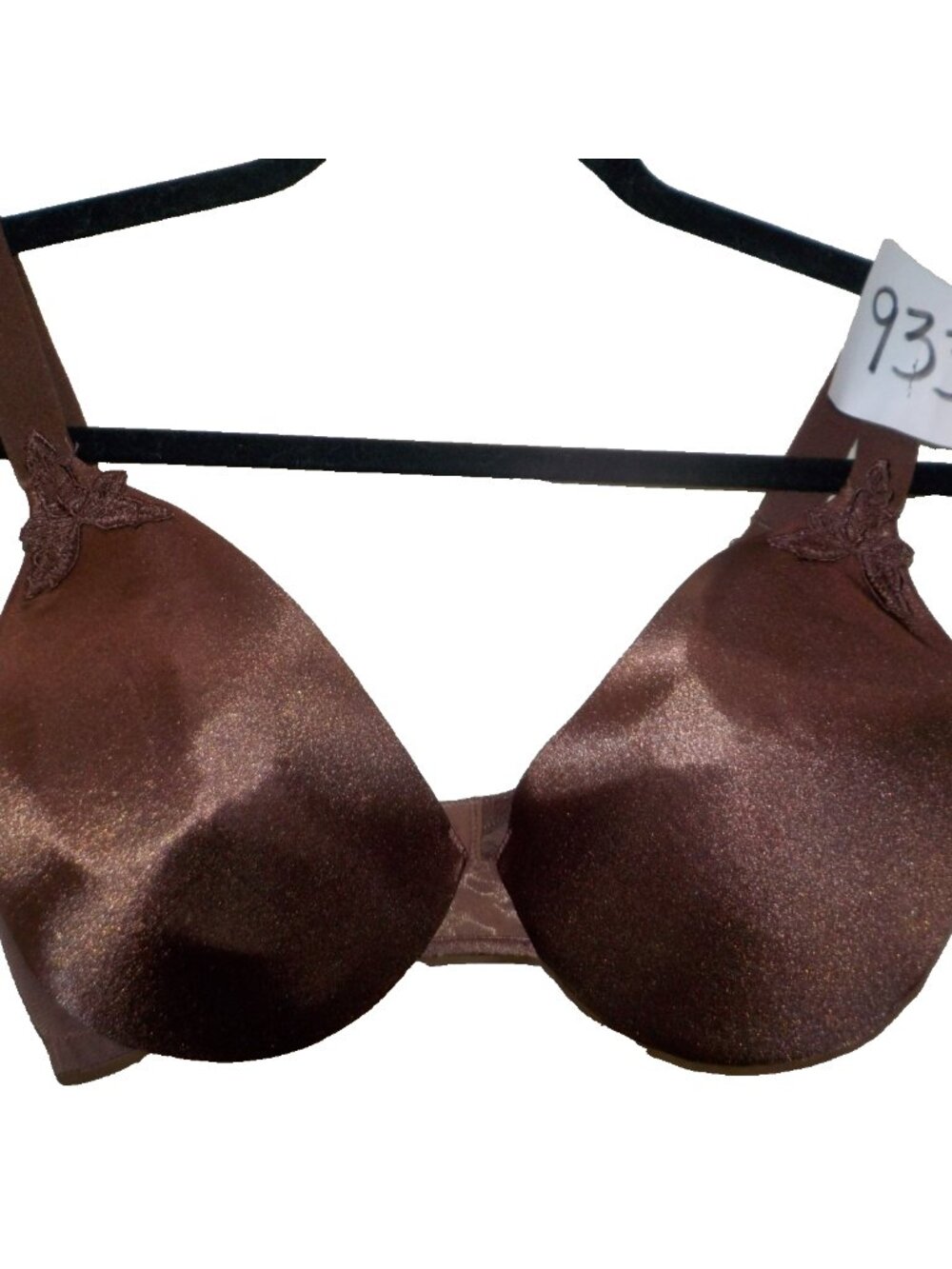 Olga Lightly Lined Chocolate Brown Underwire Plunge Bra #35001 Size 38D
